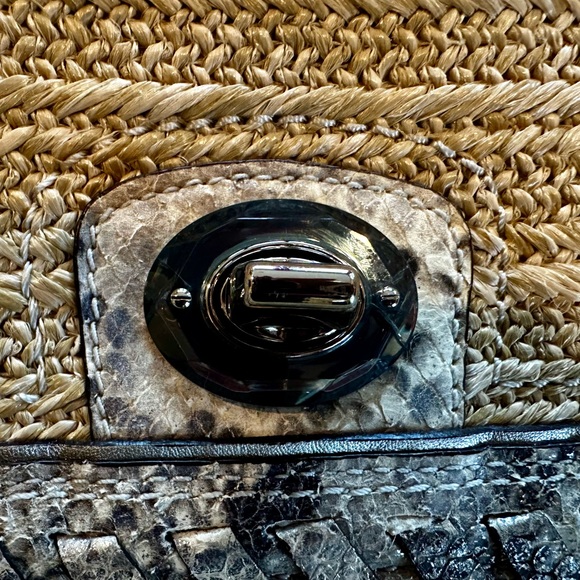 Coach Hamptons Python Straw Wristlet - Picture 9 of 12